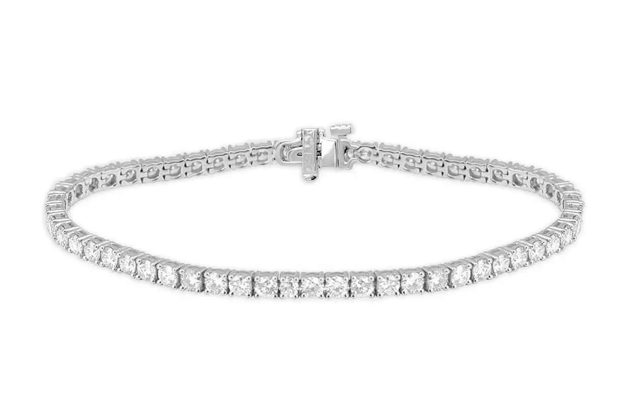 Bracelet 18kt White Gold Tennis with 68 Diamonds