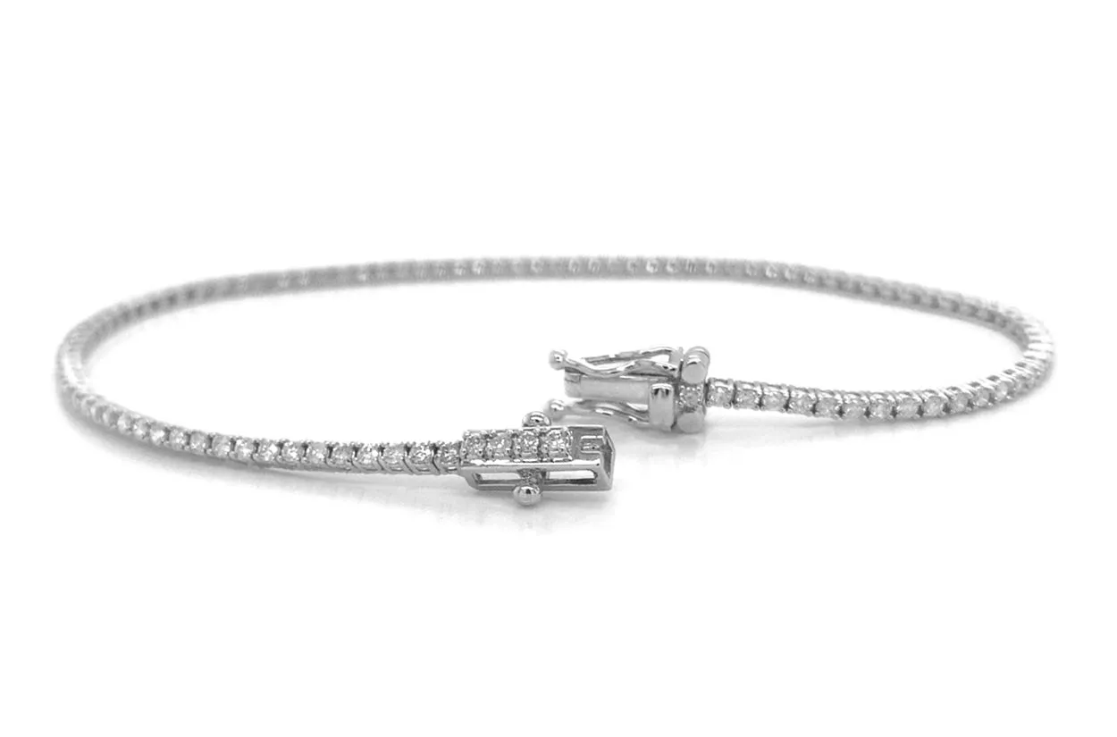 Bracelet Tennis 14kt White Gold & 90 Diamonds