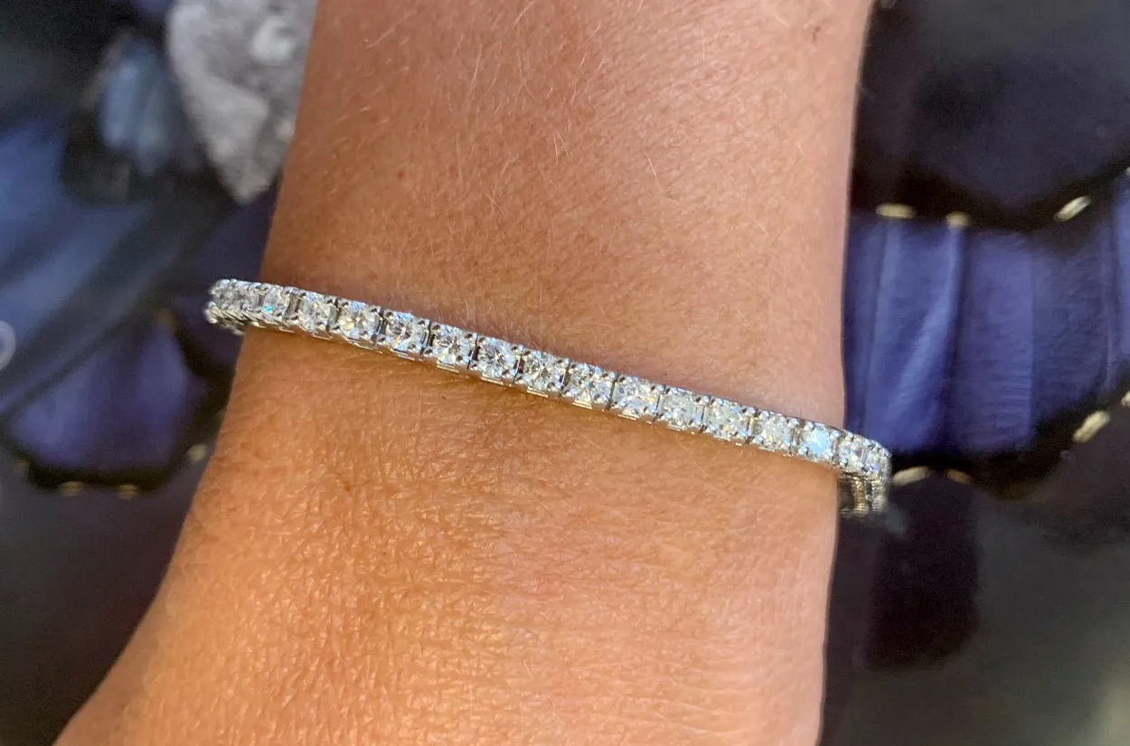 Bracelet Tennis 18kt White Gold & 55 Diamonds