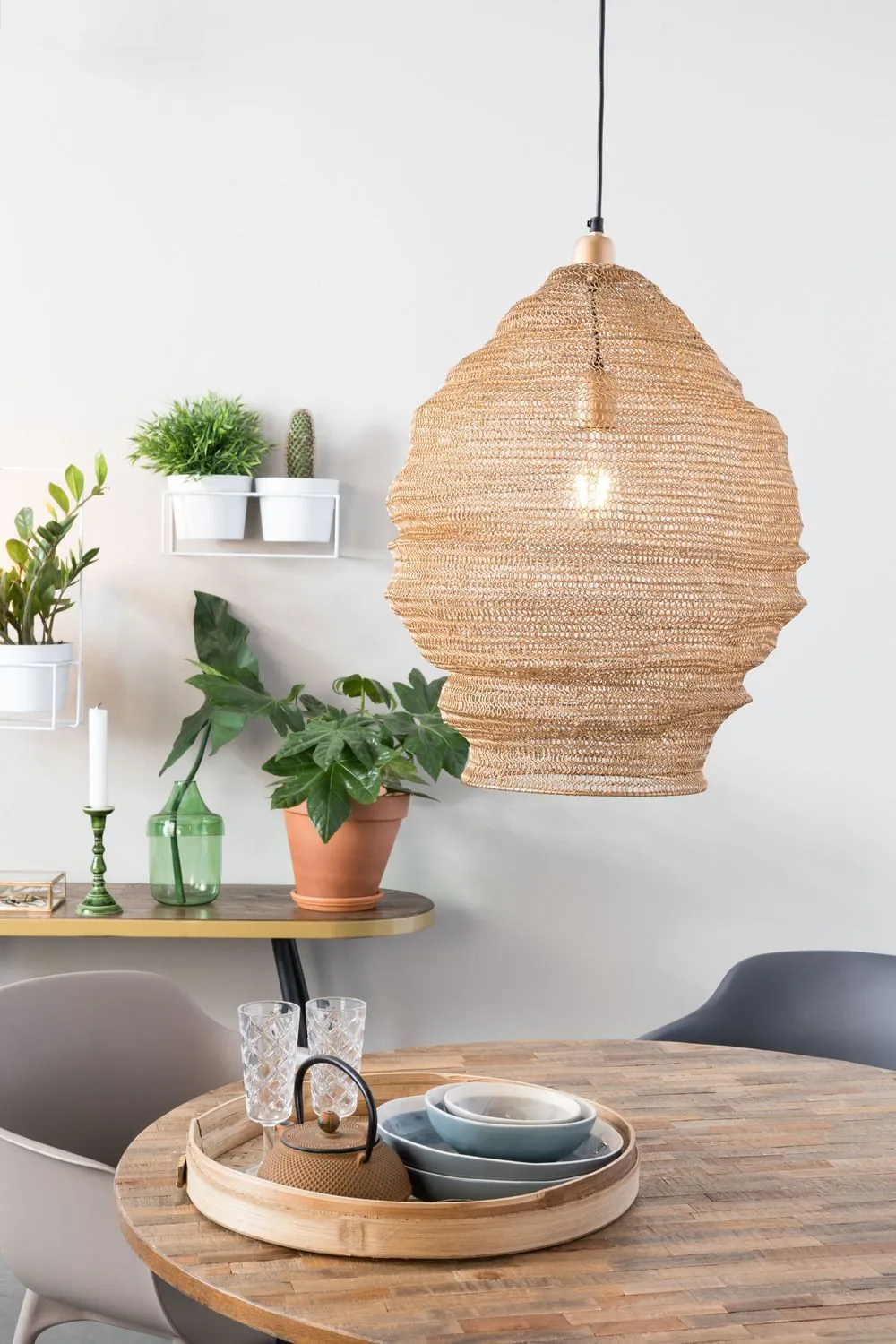 Brass Iron Mesh Pendant Lamp L | DF Lena