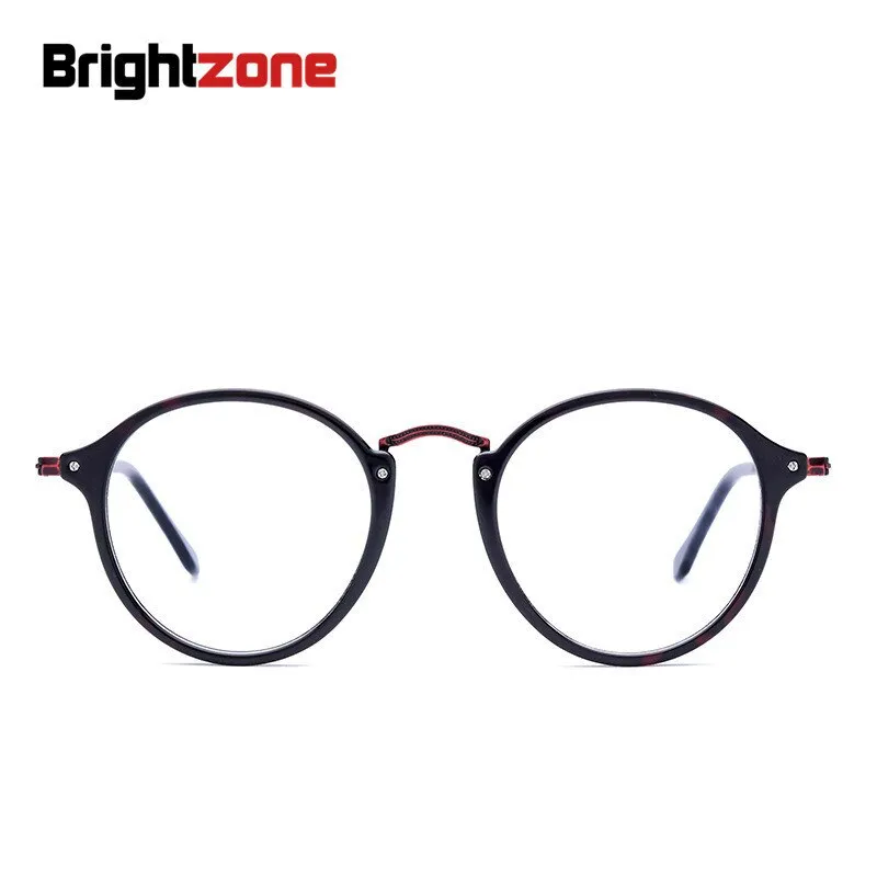 Brightzone Unisex Full Rim Eyeglasses Round Acetate 0446