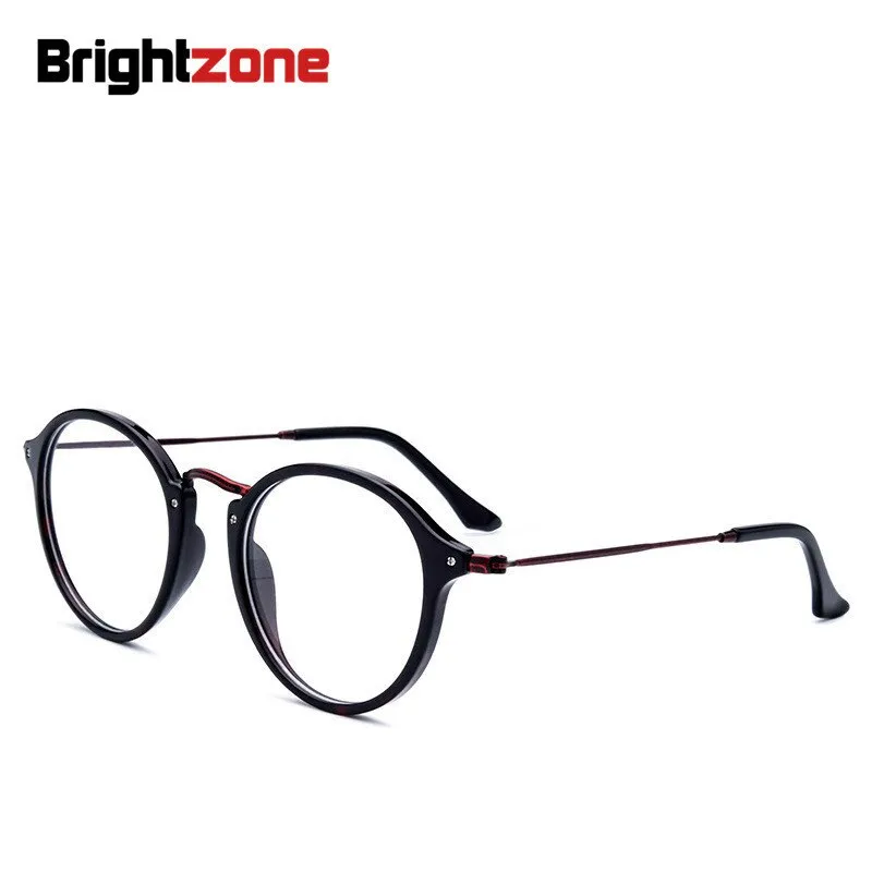 Brightzone Unisex Full Rim Eyeglasses Round Acetate 0446