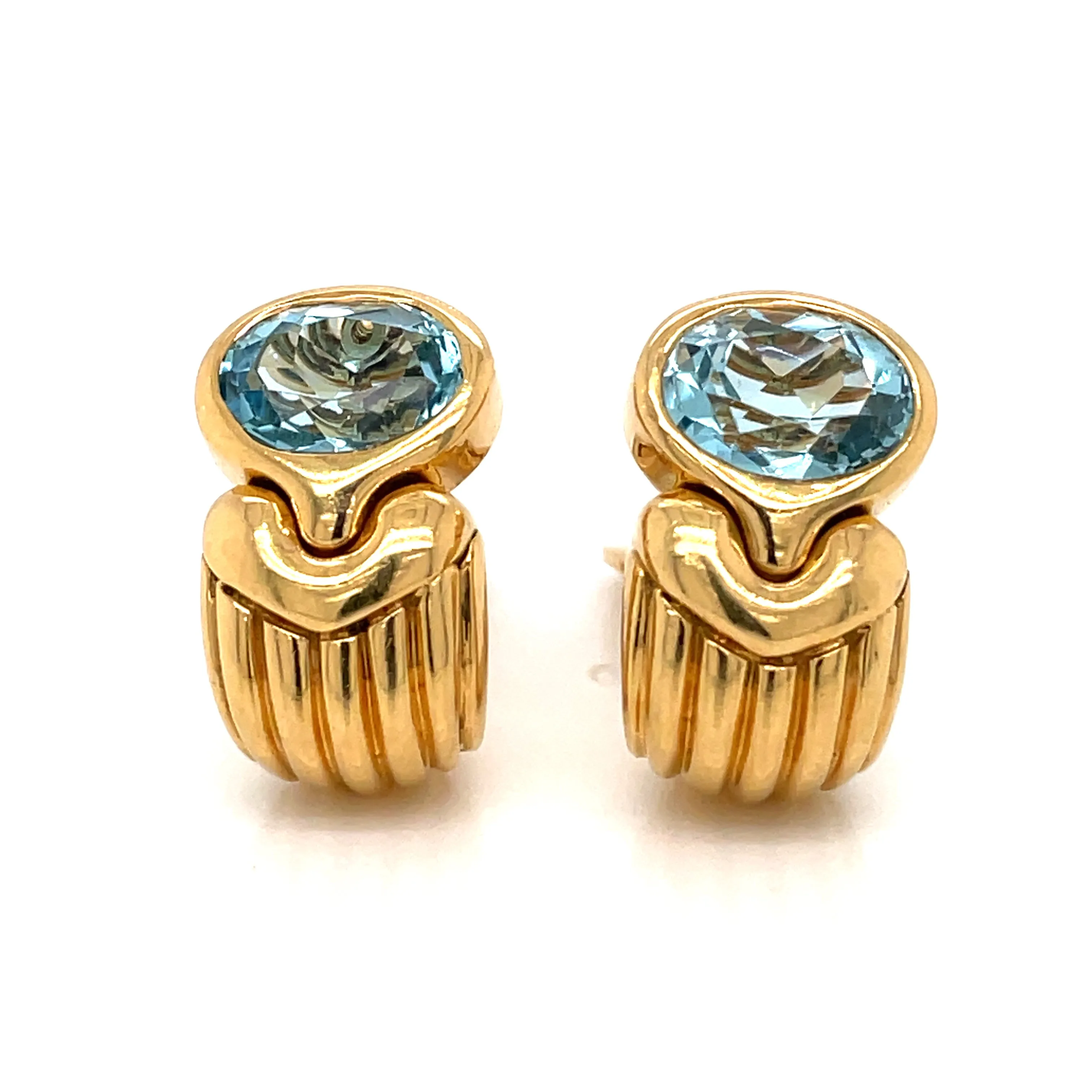 Bulgari Topaz 18 Karat Yellow Gold Earrings