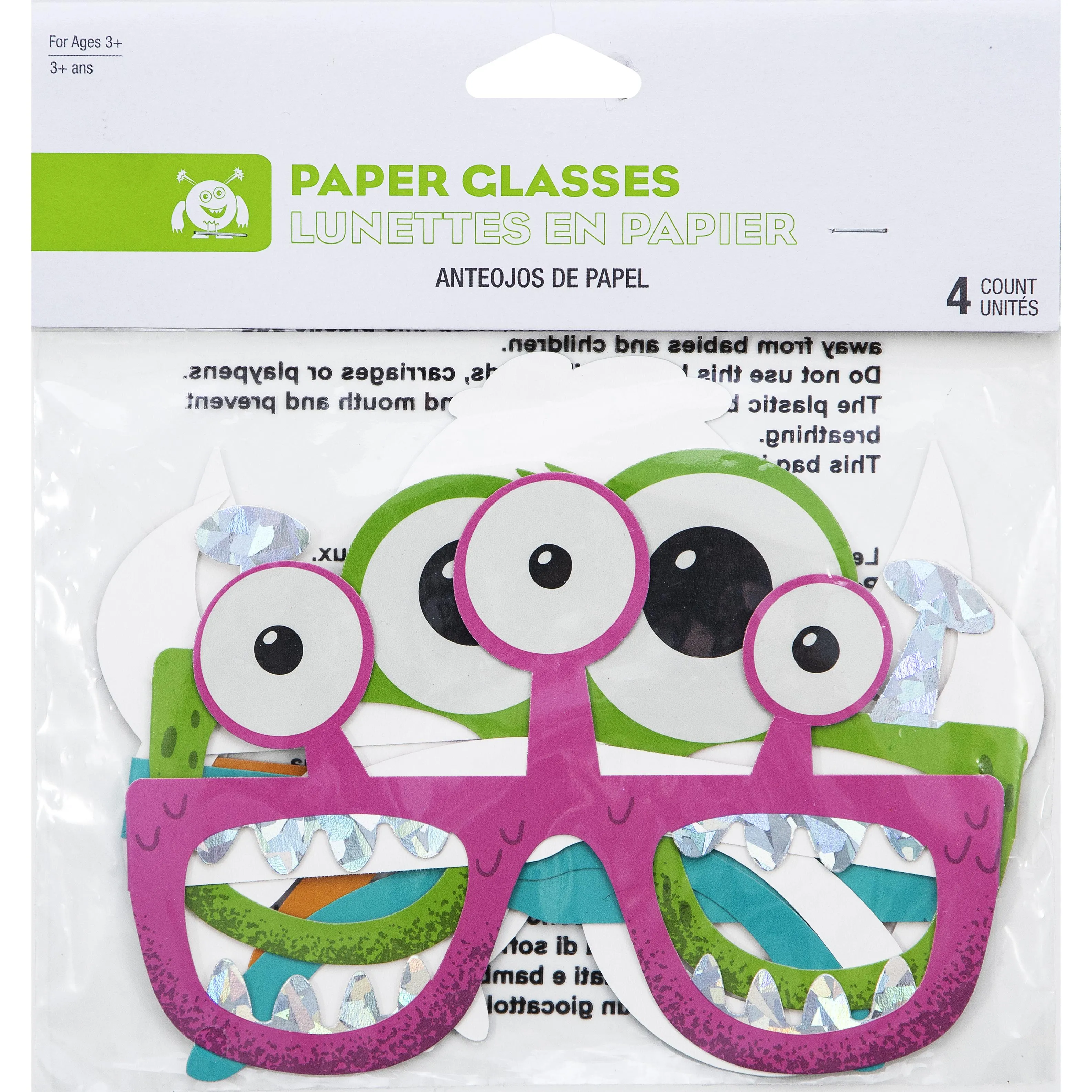 Bulk Monsters Paper Glasses (24 per Case)