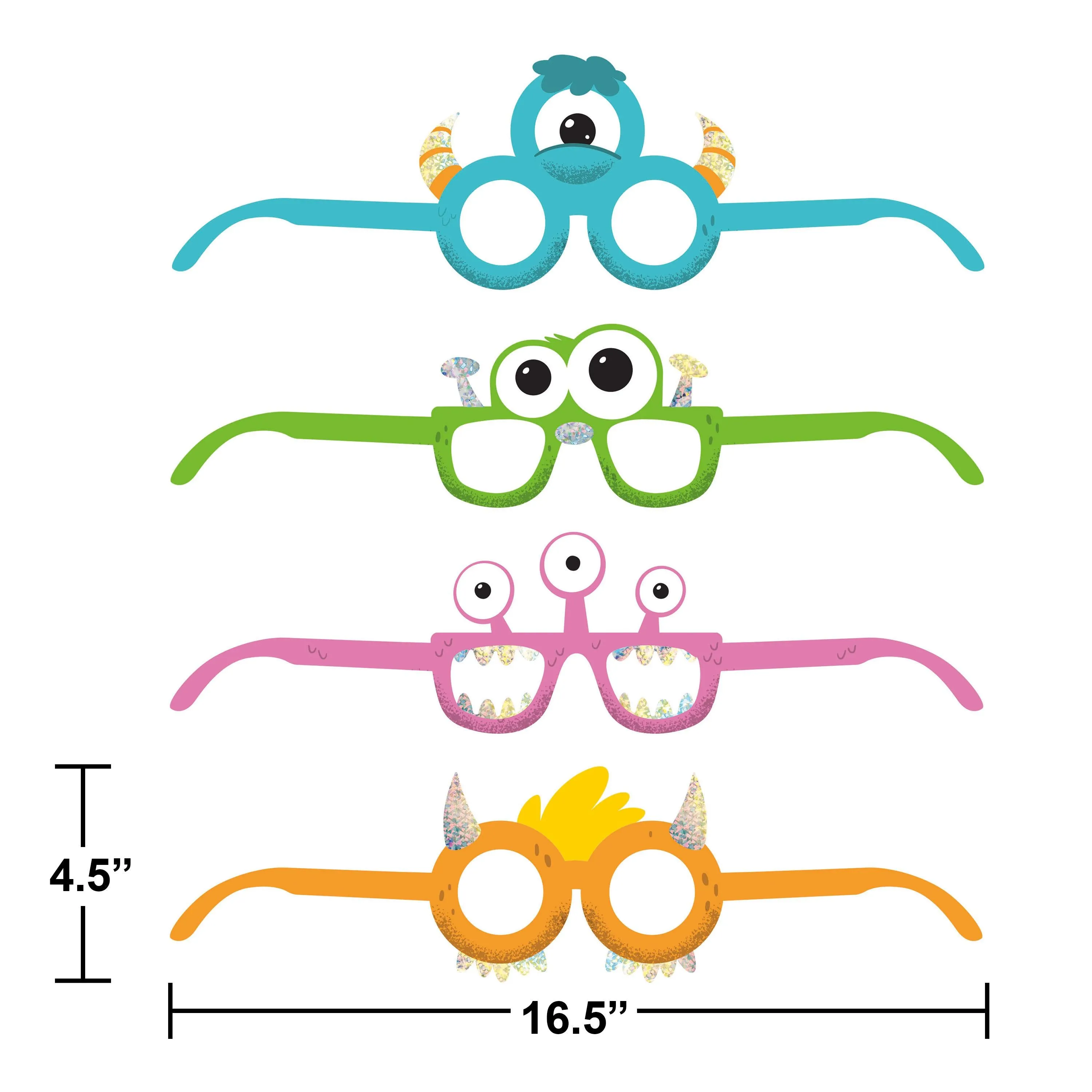 Bulk Monsters Paper Glasses (24 per Case)