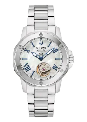 BULOVA LADIES MARINE STAR AUTOMATIC STAINLESS STEEL 96L326