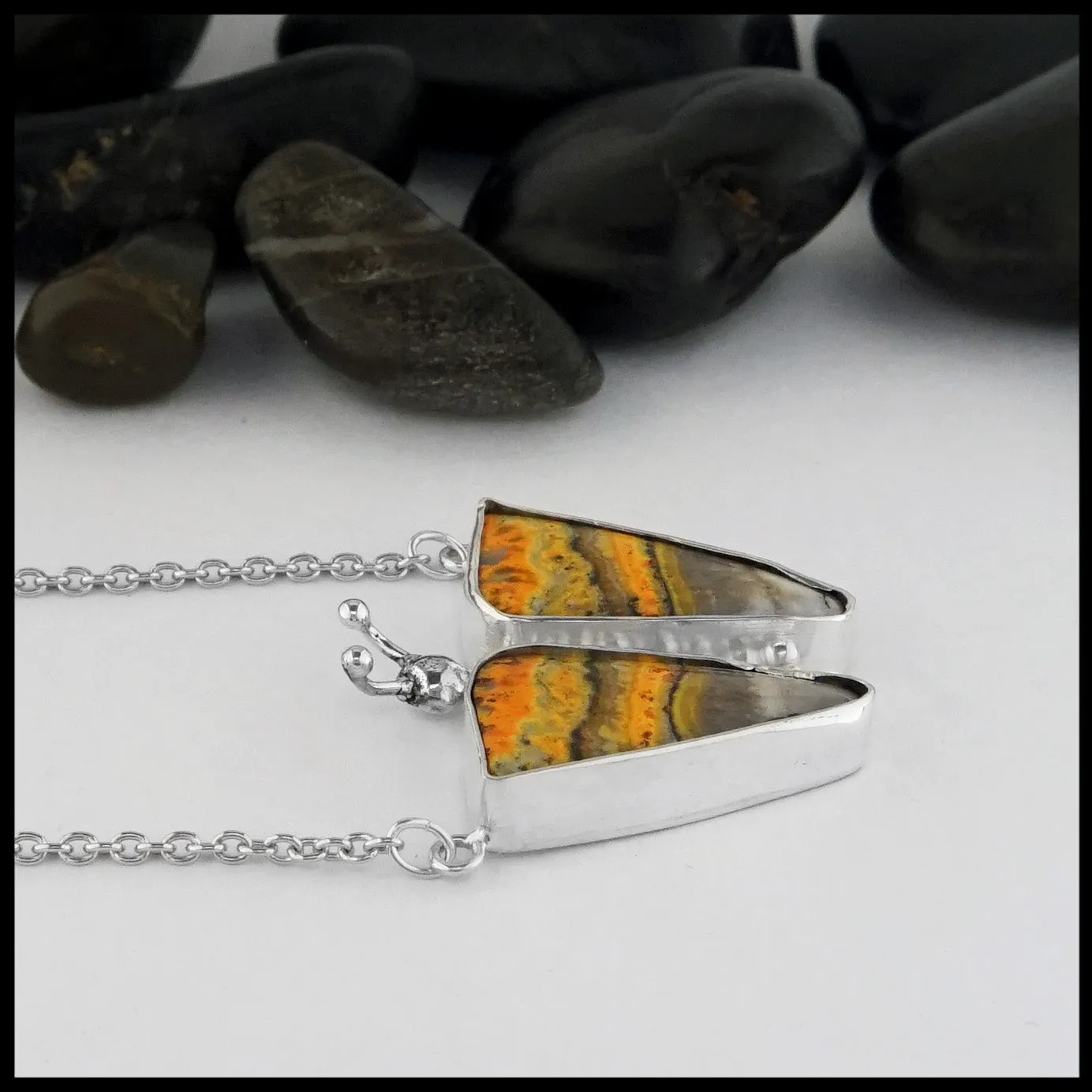 Butterfly Pendant with Jasper