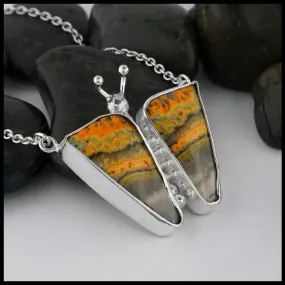 Butterfly Pendant with Jasper