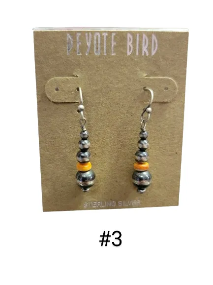 Cairns Matte Silver Dangle Earrings w/ Stone Accent