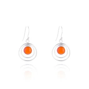 Camilla Carnelian Earrings, Sterling Silver