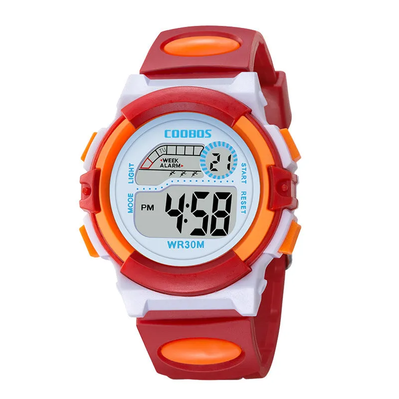 Children's Electronic Watch Luminous Boys and Girls Multi-Functional Waterproof Student Sport Watch