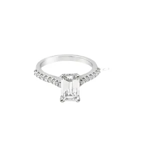 Christopher Designs Lab Diamond Emerald Cut Pre-set Engagement Ring