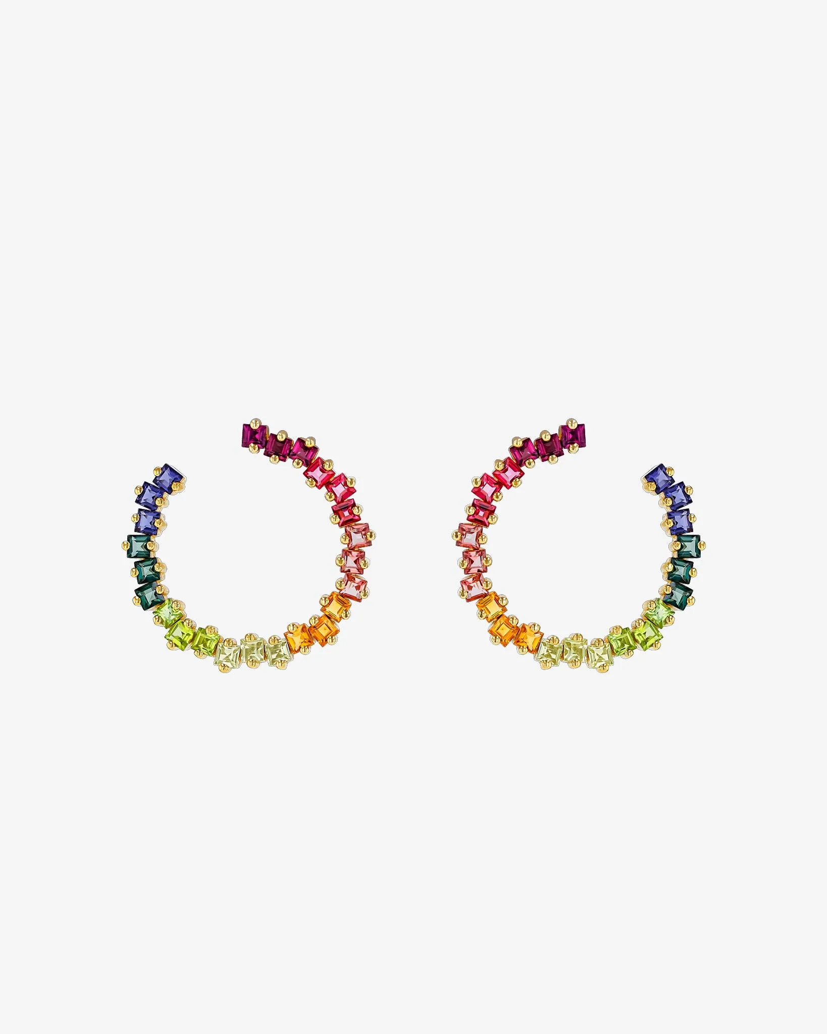 Cierra Rainbow Milli Sideways Hoops