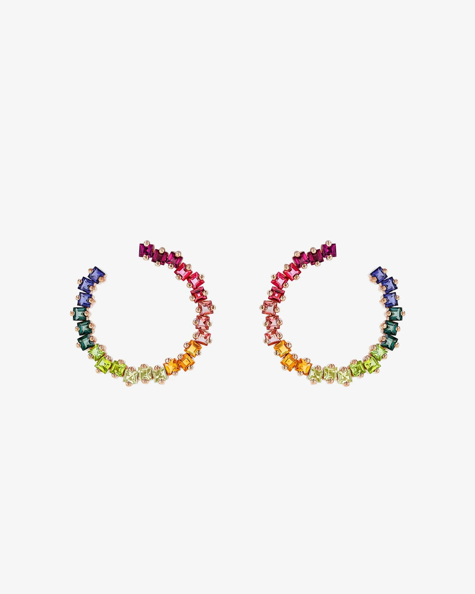 Cierra Rainbow Milli Sideways Hoops