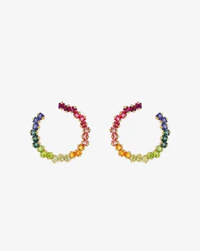 Cierra Rainbow Milli Sideways Hoops