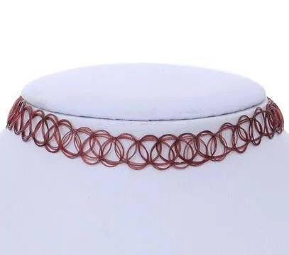 Collares Vintage Stretch Tattoo Punk Retro Gothic Elastic Choker Necklace