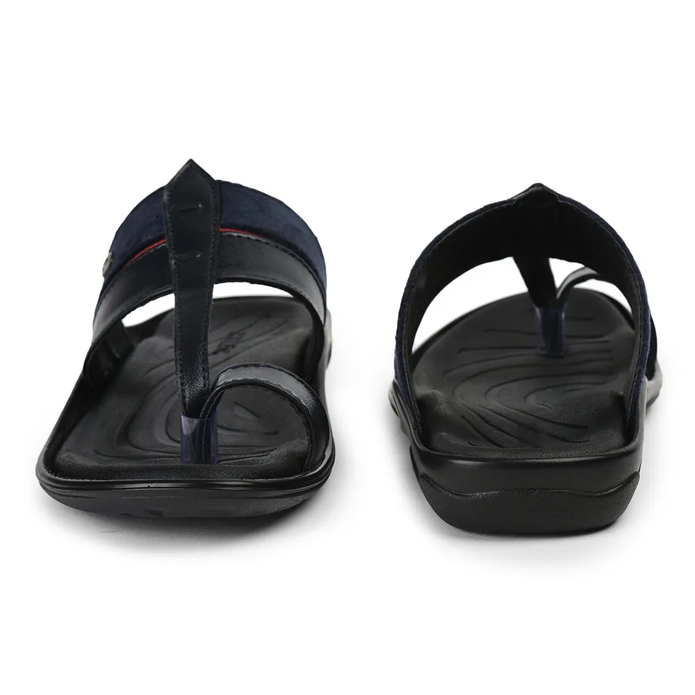 Coolers Casual Navy Blue Toe Ring Slipper For Men OLP-6 By Liberty