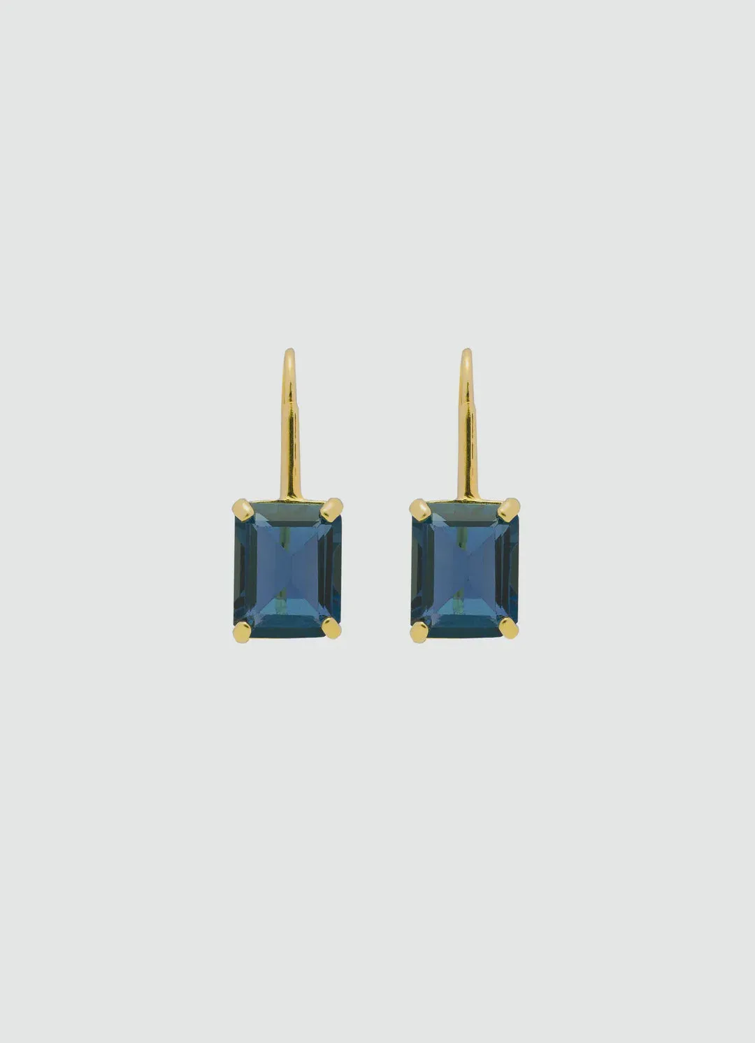 COVET HANDMADE - CLAUDIA CLASSIC PETITE LONDON BLUE TOPAZ GOLD