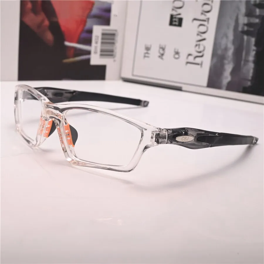 Cubojue Unisex Full Rim Square Tr 90 Titanium Sport Frame Reading Glasses