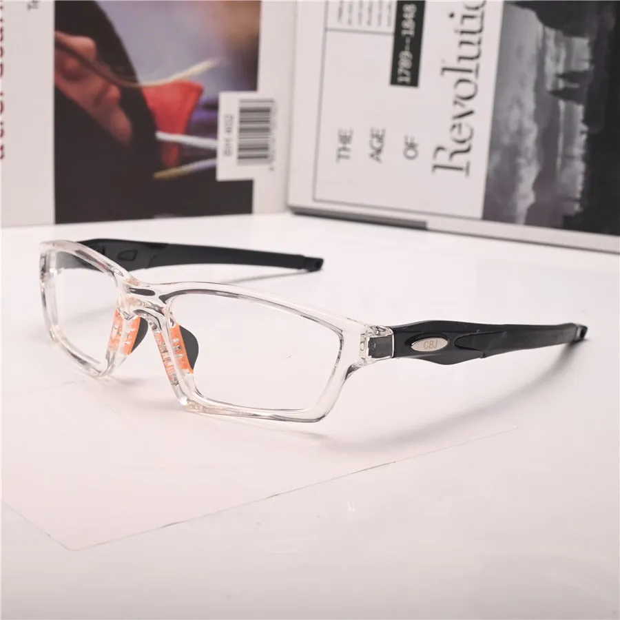 Cubojue Unisex Full Rim Square Tr 90 Titanium Sport Frame Reading Glasses