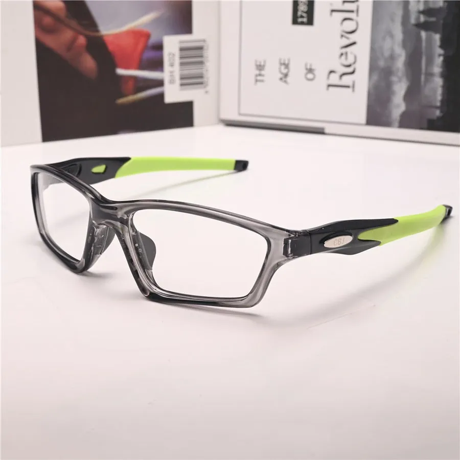 Cubojue Unisex Full Rim Square Tr 90 Titanium Sport Frame Reading Glasses