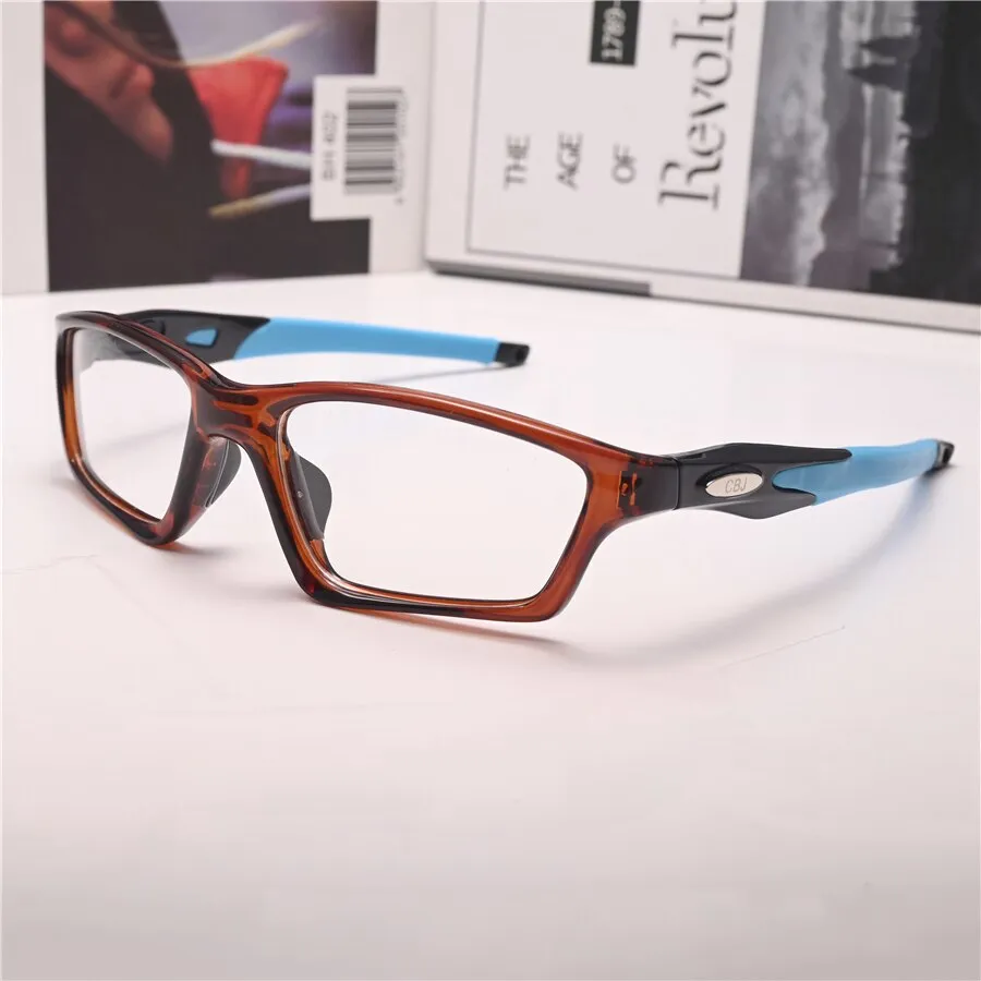 Cubojue Unisex Full Rim Square Tr 90 Titanium Sport Frame Reading Glasses