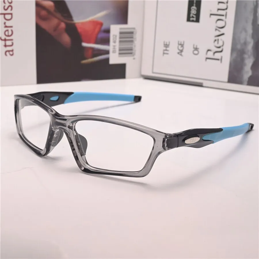 Cubojue Unisex Full Rim Square Tr 90 Titanium Sport Frame Reading Glasses