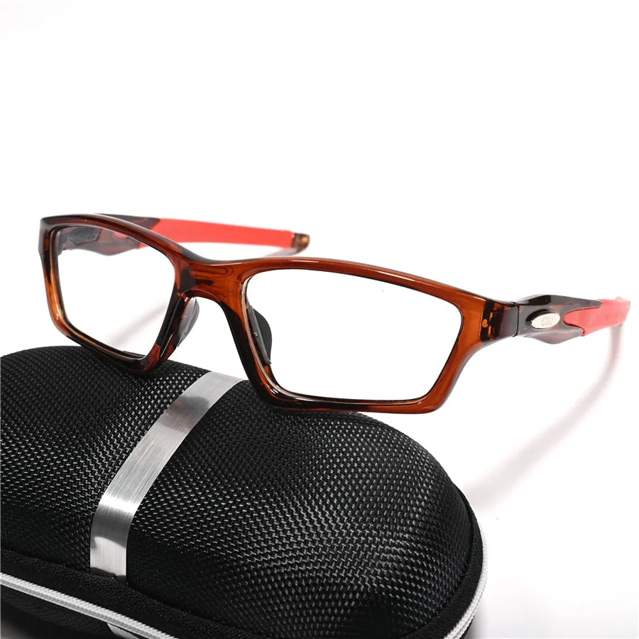 Cubojue Unisex Full Rim Square Tr 90 Titanium Sport Frame Reading Glasses