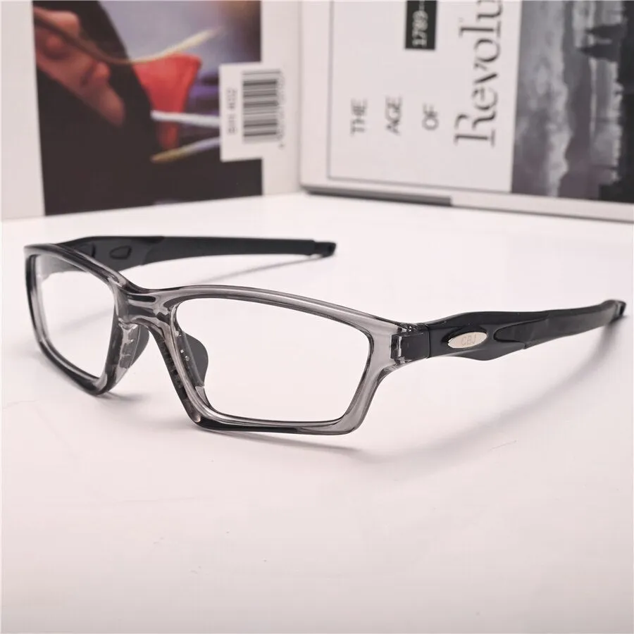 Cubojue Unisex Full Rim Square Tr 90 Titanium Sport Frame Reading Glasses