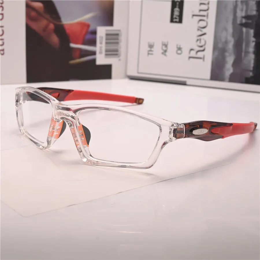 Cubojue Unisex Full Rim Square Tr 90 Titanium Sport Frame Reading Glasses