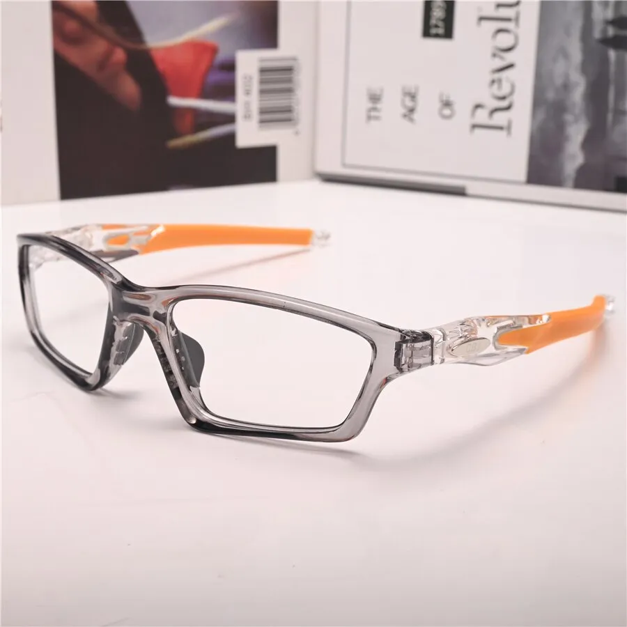 Cubojue Unisex Full Rim Square Tr 90 Titanium Sport Frame Reading Glasses