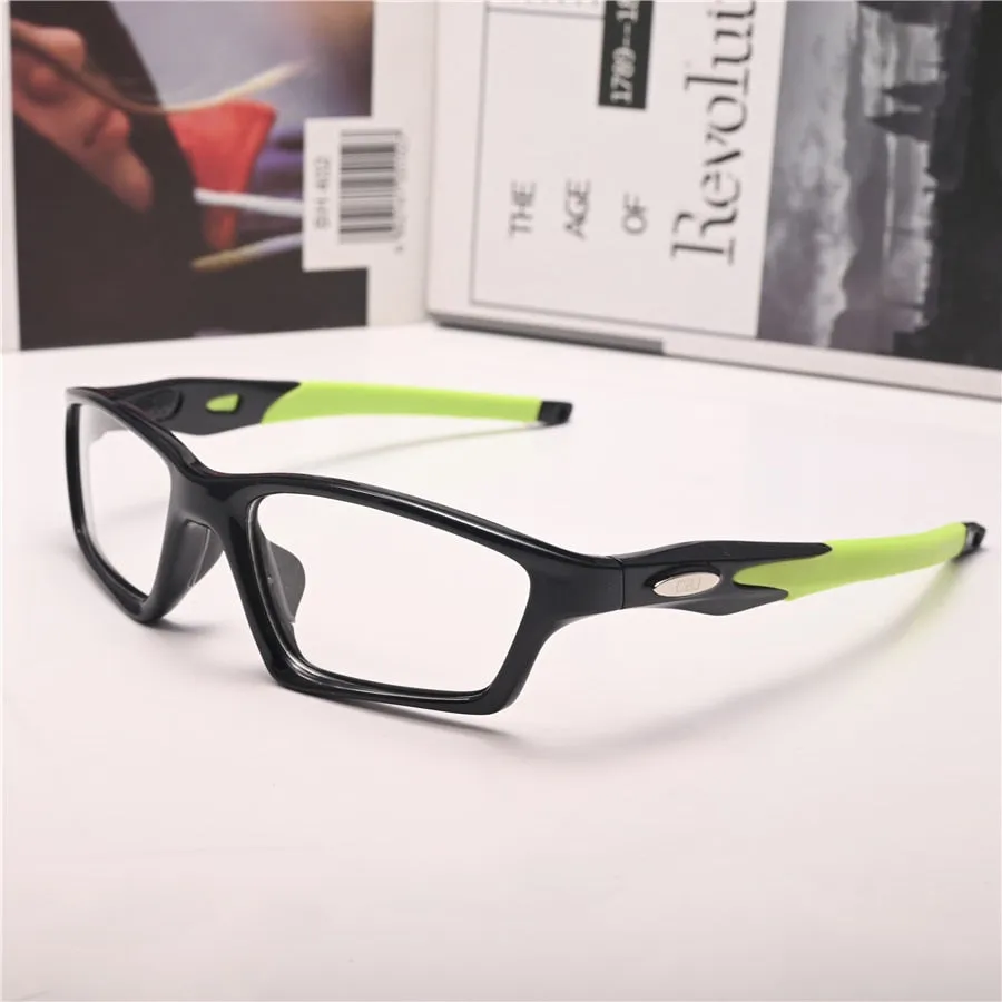 Cubojue Unisex Full Rim Square Tr 90 Titanium Sport Frame Reading Glasses