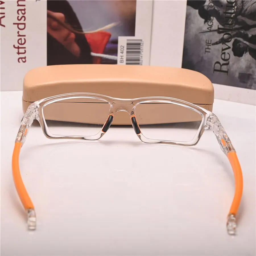 Cubojue Unisex Full Rim Square Tr 90 Titanium Sport Frame Reading Glasses