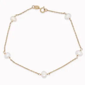 Cultured Pearl Station Bracelet