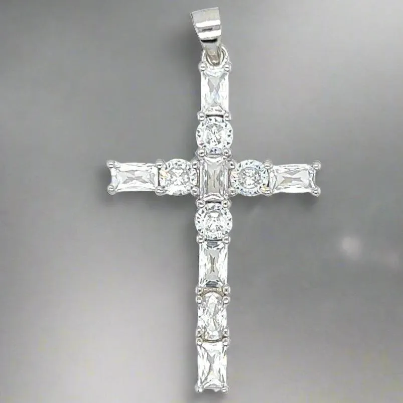 D1094 Cross CZ Pendant