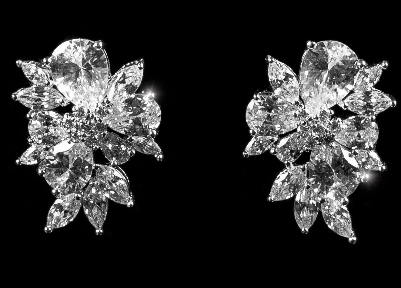 Darcia Cluster Statement Stud Earrings | 8ct