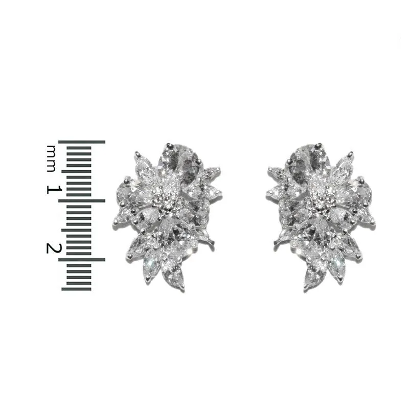 Darcia Cluster Statement Stud Earrings | 8ct