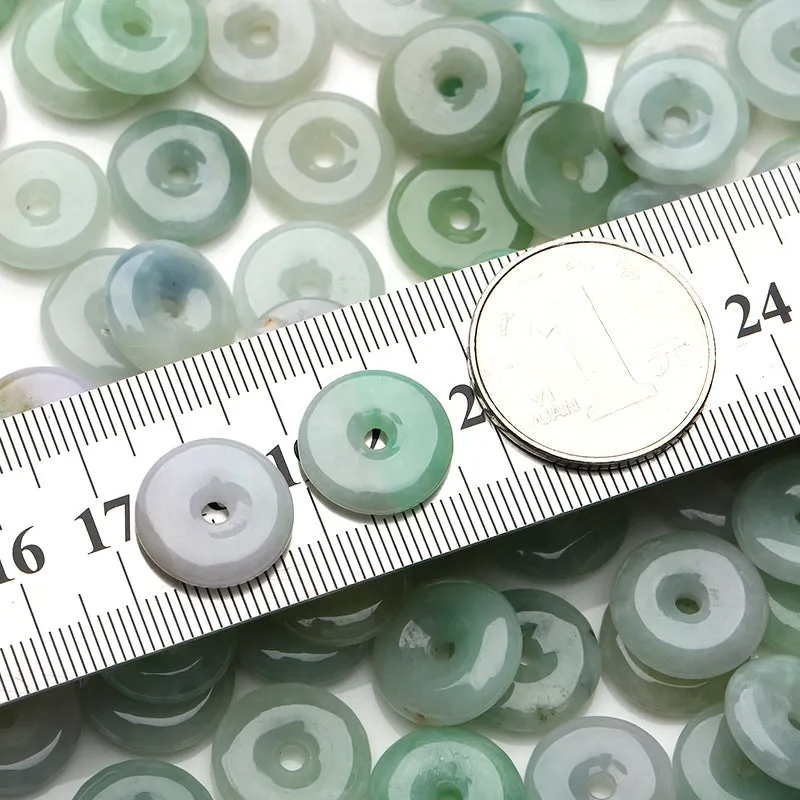 Diameter 15mm-15.5mm Thickness 3mm-4mm Natural Jade Beads Jadeite Mixed Colors Bead WBD18