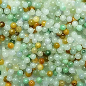 Diameter 5mm Natural Jade Beads Jadeite Mixed Colors Bead WBD17