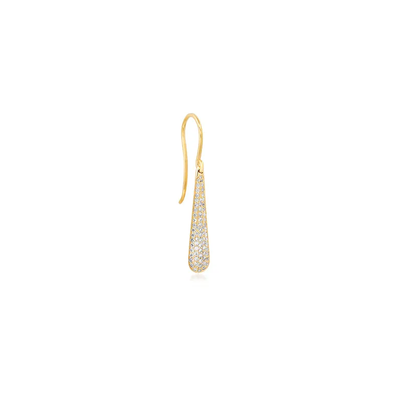 Diamond Dome Drop Earrings