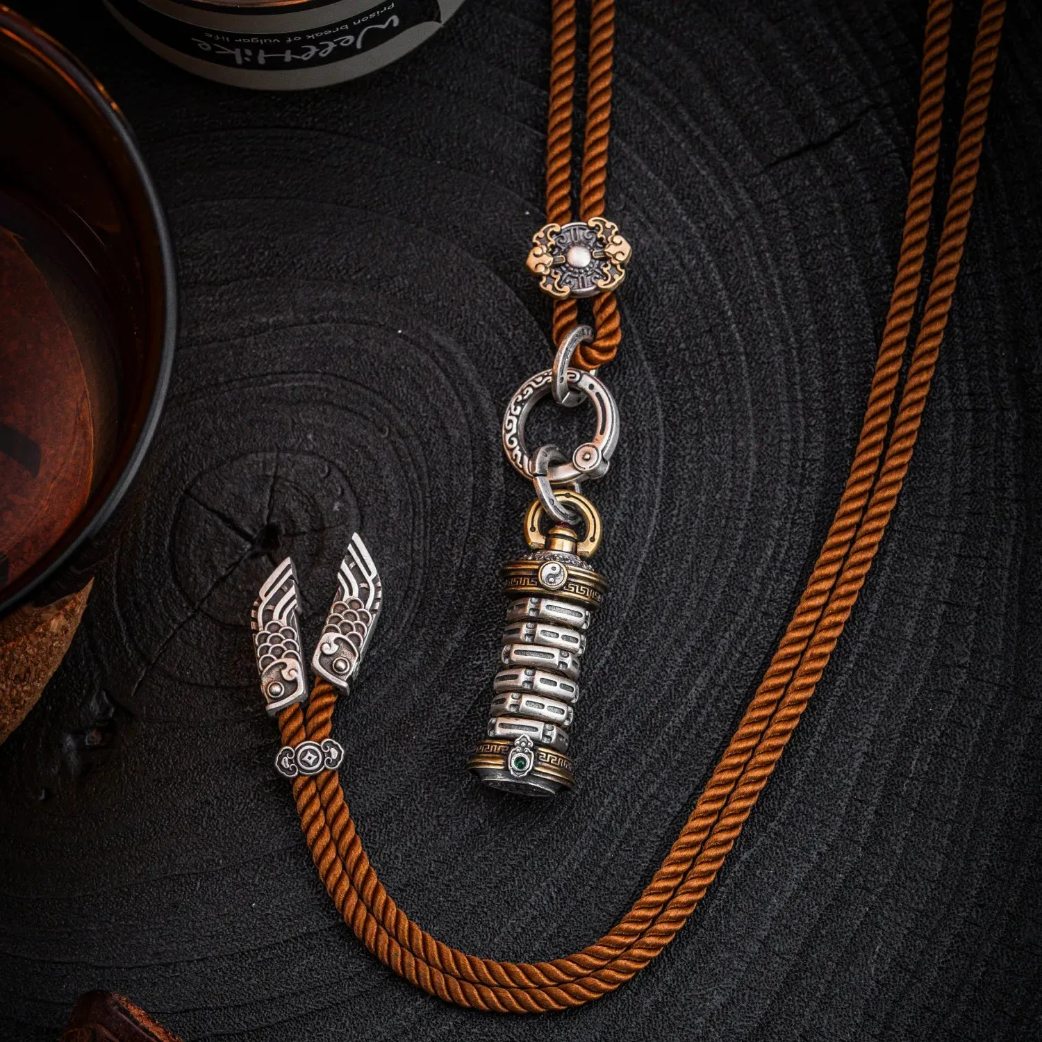 Double Fish Rope Necklace