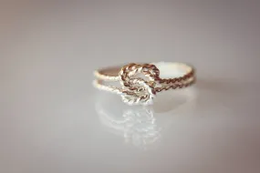 Double Rope Knot Ring, Knot Rings, Minimalist Love Rings, Tie the Knot Rings, Slim Stacking Rings, Sterling Rings, Rings, Anniversary Rings