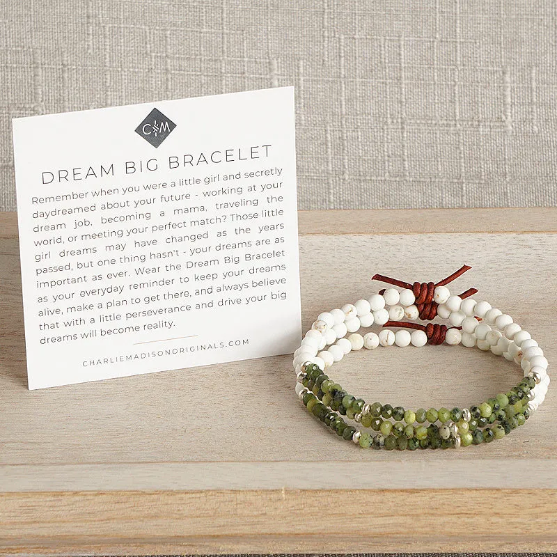 Dream Big Bracelet - Green Jade | Tiny Stacker