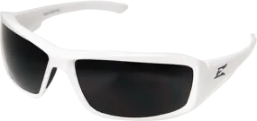 Edge Eyewear Brazeau TXB246  White Frame Polarized Smoke Lens Glasses