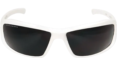 Edge Eyewear Brazeau TXB246  White Frame Polarized Smoke Lens Glasses