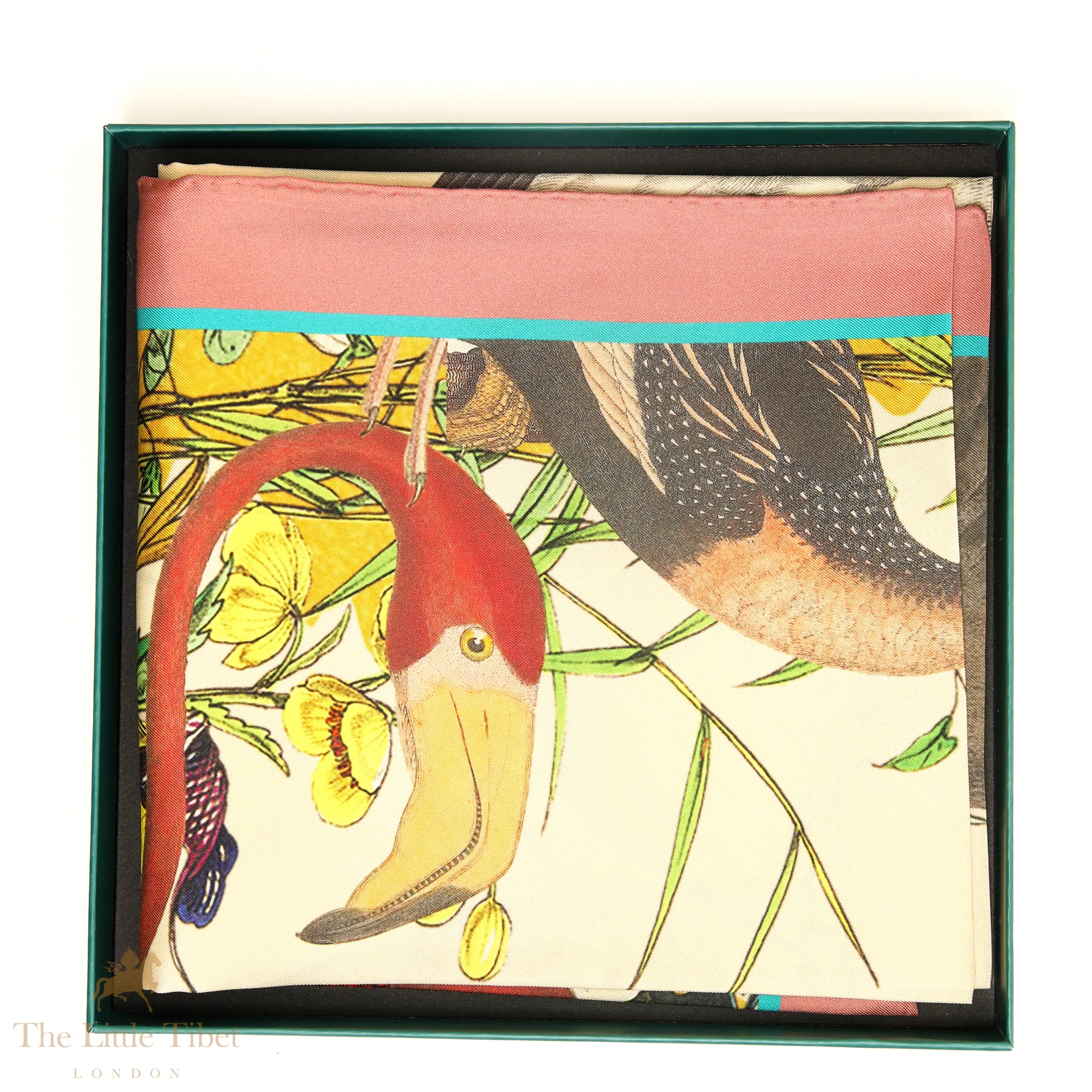 Eternal Love and Nature: Sea Birds Silk Scarf