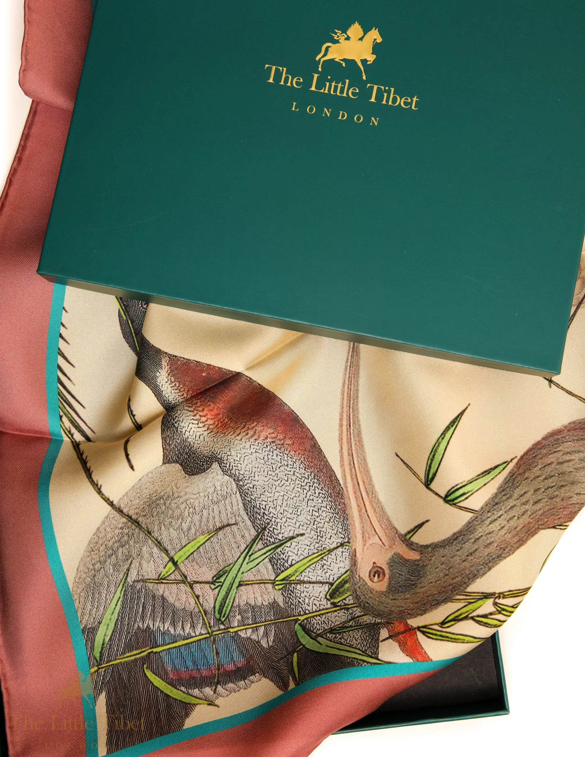 Eternal Love and Nature: Sea Birds Silk Scarf