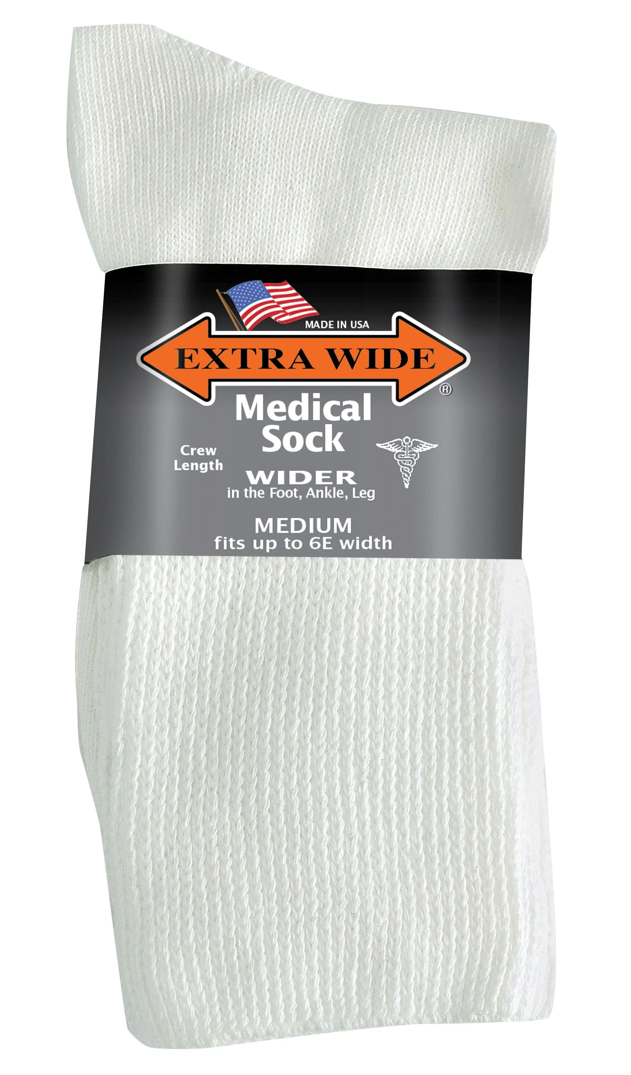 Extra Wide Medical Crew Sock