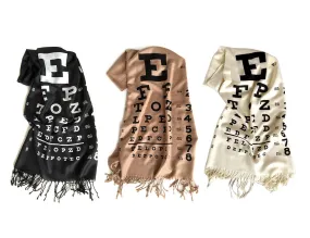 Eye Chart Pashmina Scarf