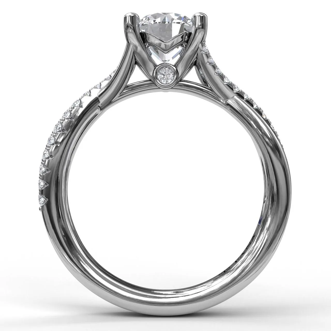 Fana Alternating Diamond Twist Engagement Ring 3477